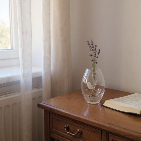 SEA Glasbruk Sweden Blomknyte Small Bud vase Kosta Boda Etched Bird - Picture 2 of 8